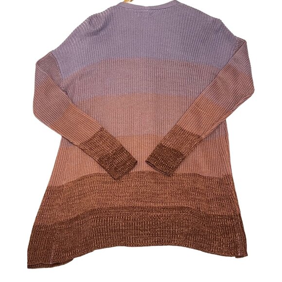 Maurices Womens Ombre Knit Cardigan Sweater - Size M 100% Acrylic Fall Colors - Picture 4 of 11